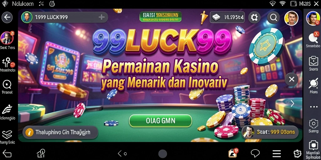 Tampilan gameplay menarik di 99LUCK99 dengan berbagai pilihan permainan Kasino.