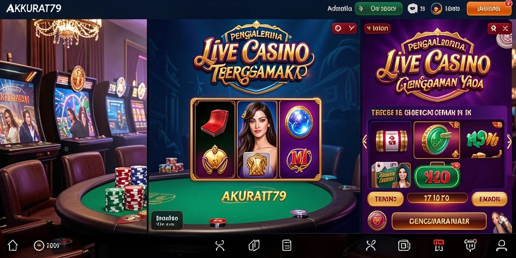 Tampilan gameplay Live Casino yang mengasyikkan di AKURAT79.