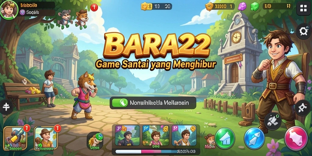 Tampilan gameplay BARA22 yang menarik dan penuh warna.