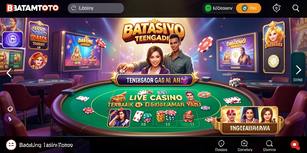 Tampilan gameplay Live Casino di BATAMTOTO yang mendebarkan.