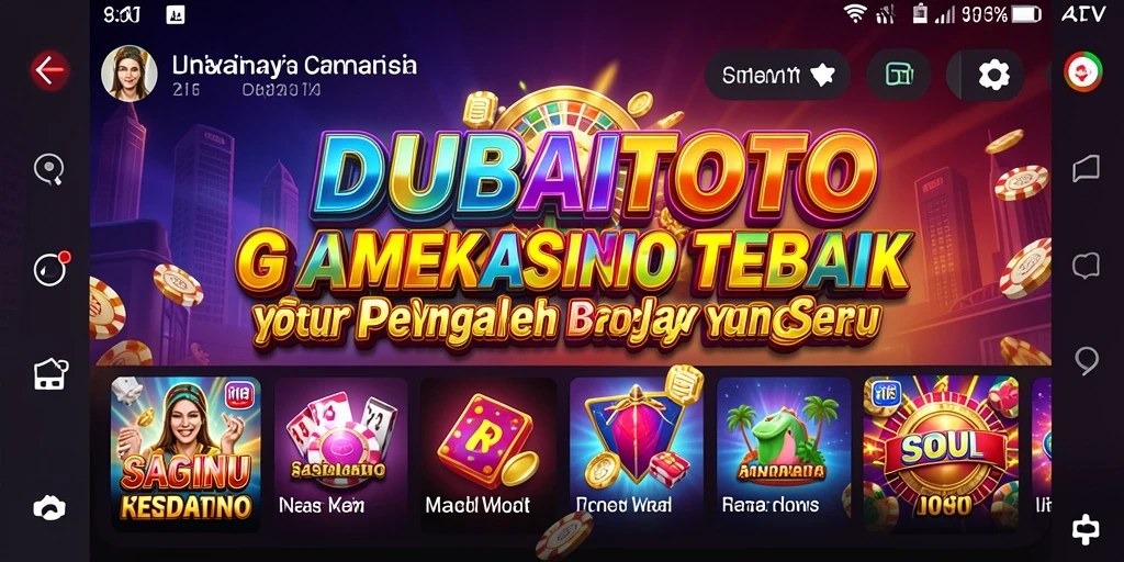 Tampilan screenshot gameplay DUBAITOTO yang menakjubkan dari kasino virtual.