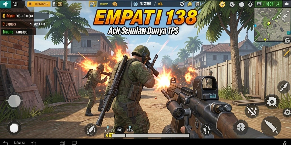 Tangkapan layar menunjukkan aksi menegangkan dalam game TPS.