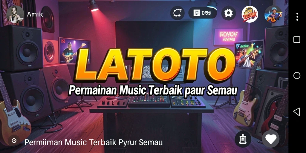 Tampilan gameplay LATOTO yang menarik dan interaktif dalam bermain musik.
