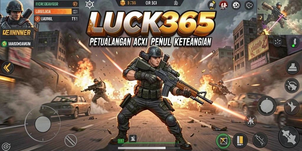 Tangkapan layar menampilkan aksi mendebarkan dalam LUCK365.