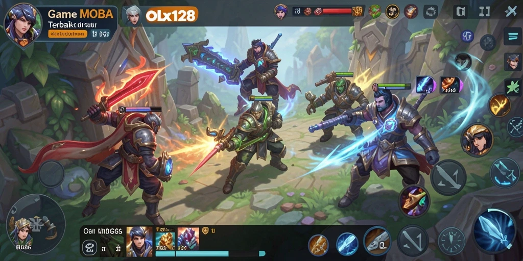 Tangkapan layar utama dari gameplay MOBA yang mendebarkan.