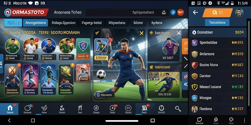 Tampilan gameplay Sportsbook ORMASTOTO dengan berbagai pilihan taruhan.