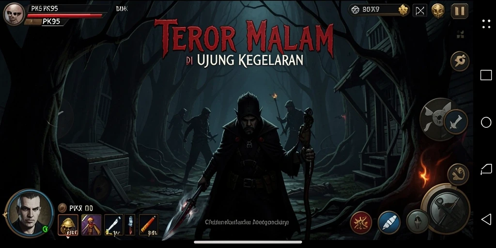 Gameplay PK95 yang menarik dan menegangkan dalam suasana horor.