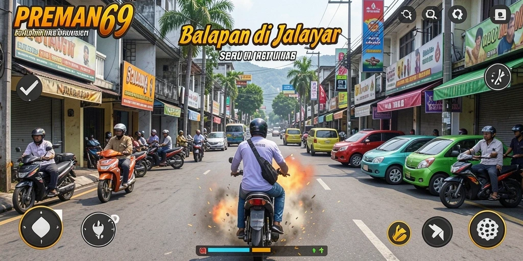 Tampilan menakjubkan dari balapan dalam PREMAN69.