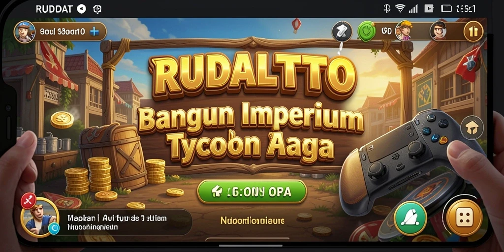 Tangkapan layar RUDALTOTO menunjukkan gameplay manajemen bisnis yang menarik.