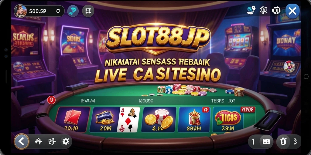 Screenshot menampilkan suasana permainan Live Casino yang mendebarkan.