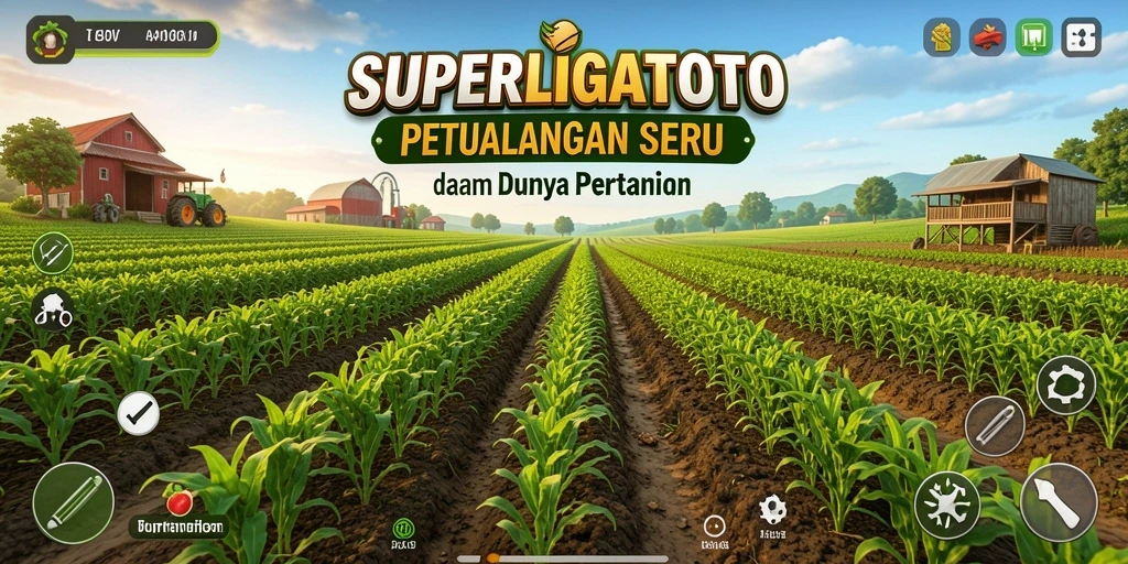 Gameplay seru di SUPERLIGATOTO dengan berbagai aktivitas pertanian.