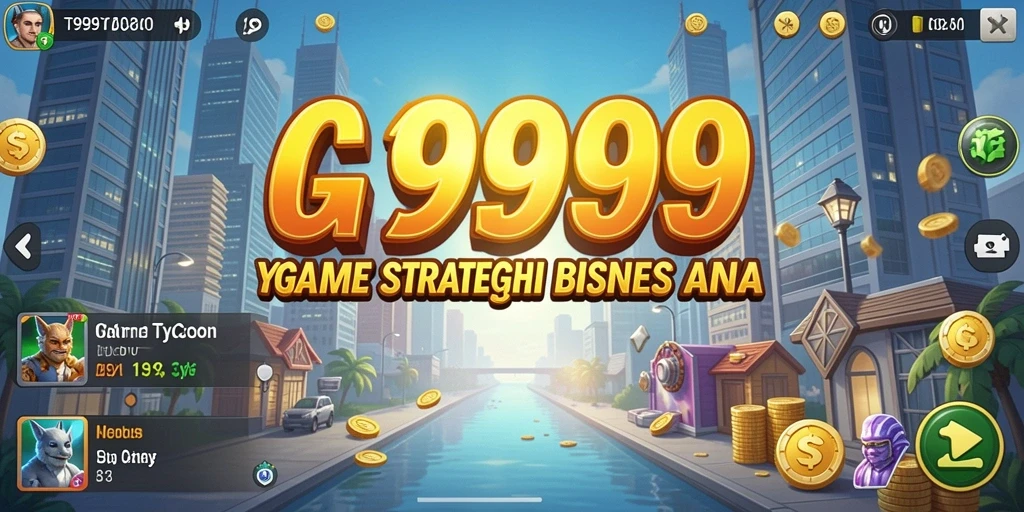 Tangkapan layar utama T9999 menampilkan aksi pembangun bisnis yang menarik.
